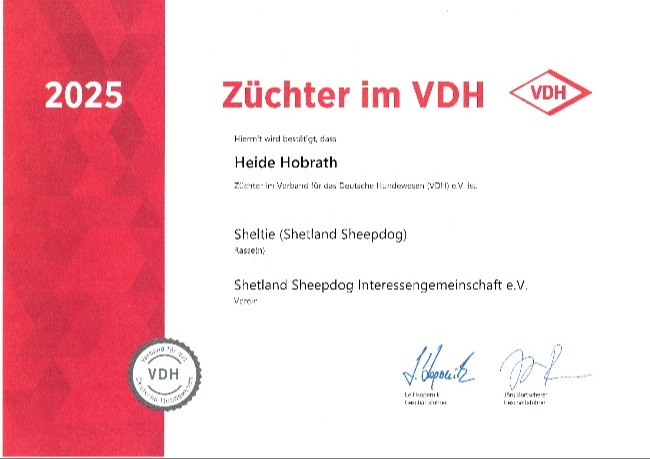 VDH Urkunde Zuechter 2022